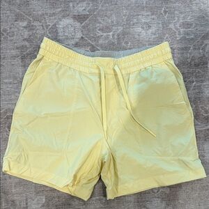 Lululemon Yellow Drawstring Shorts